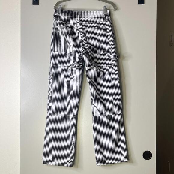 Blue and White Striped Cargo Pants - Picture 5 of 6